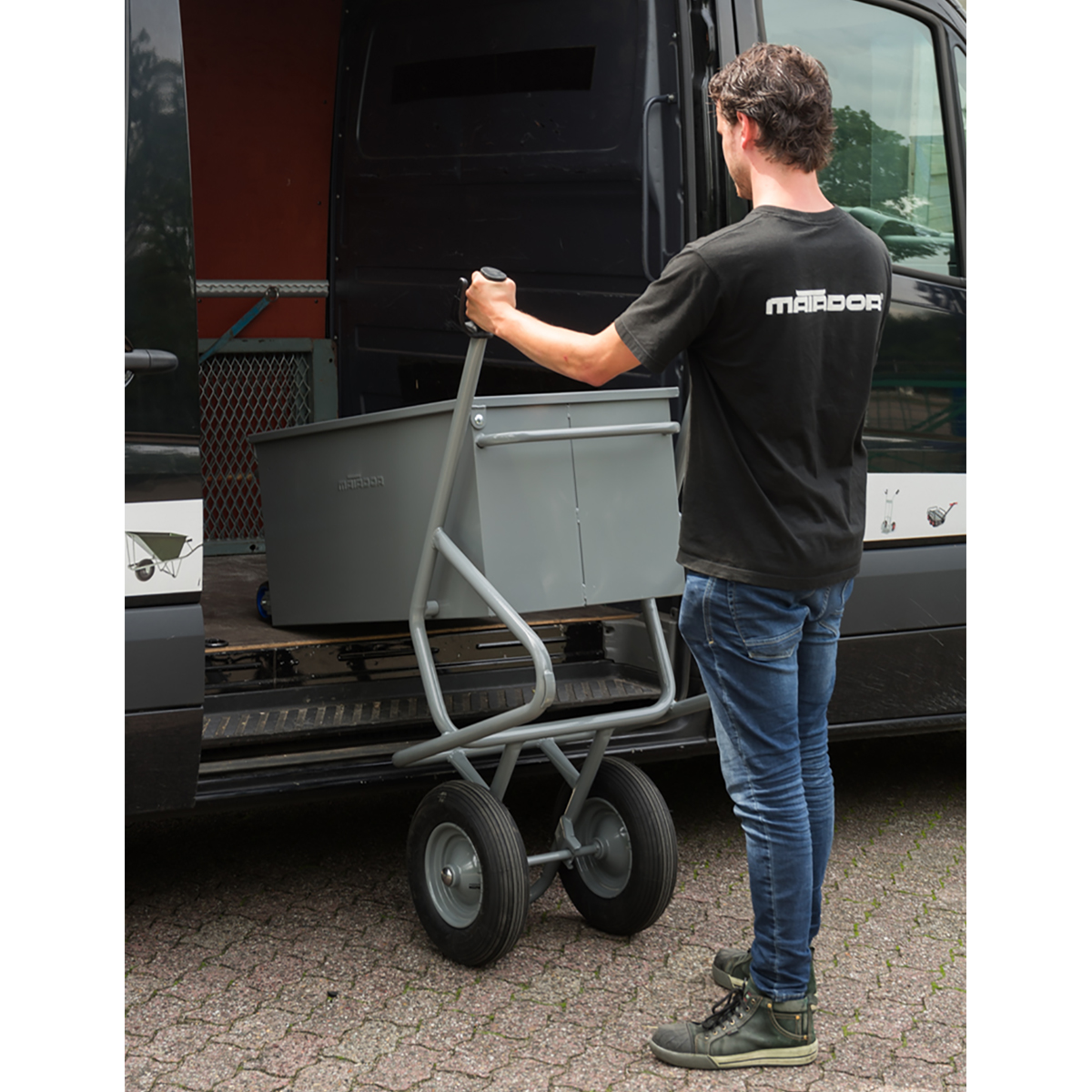 Brouette cantine 190 litres 2 roues escamotable MATADOR Charge 300kg - 12100