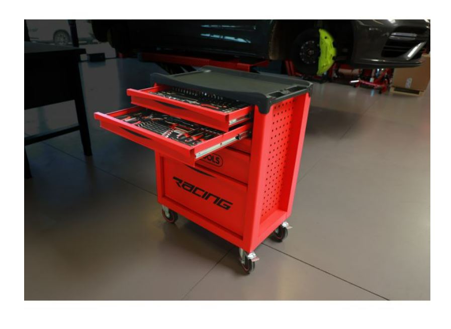 Servante d'atelier RACING KS TOOLS 5 tiroirs équipée de 184 outils - 855.5184