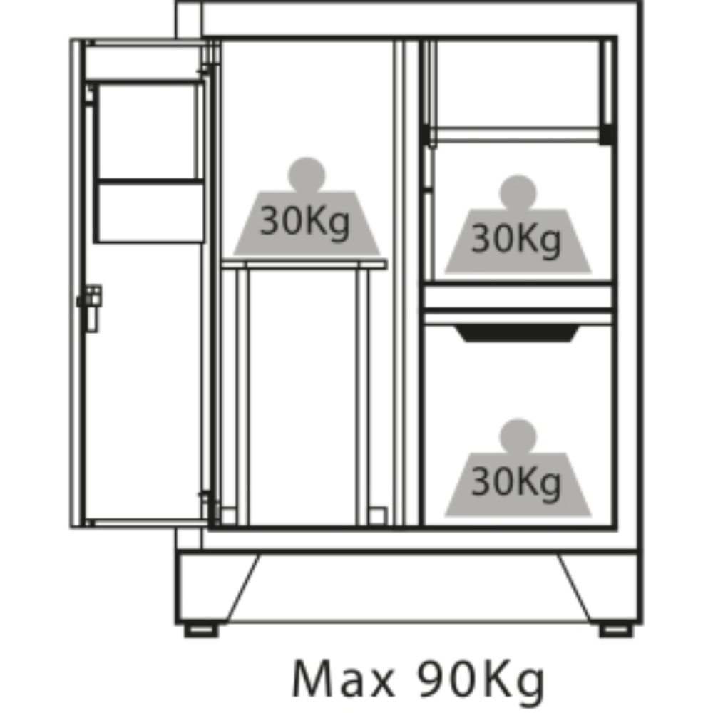 MEUBLE BAS POUR POUBELLE / ESSUIE TOUT - DRAKKAR EQUIPEMENT - 72624