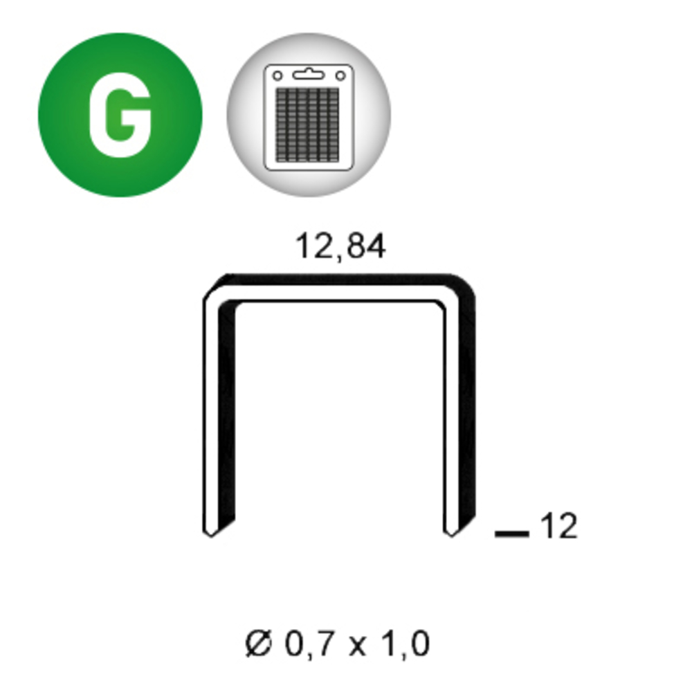 AGRAFES A-12 BLISTER1600 - ALSAFIX - 6A121BL
