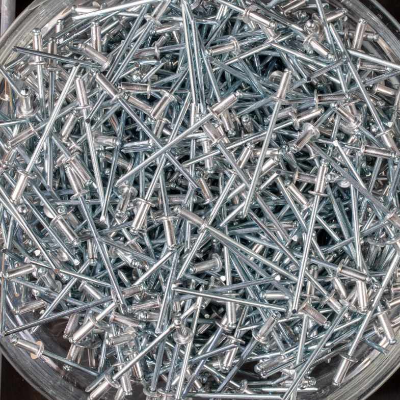 1000 rivets standards à aluminium/acier à tête plate à Ø2,4x6mm - SCELL-IT - ASD2406