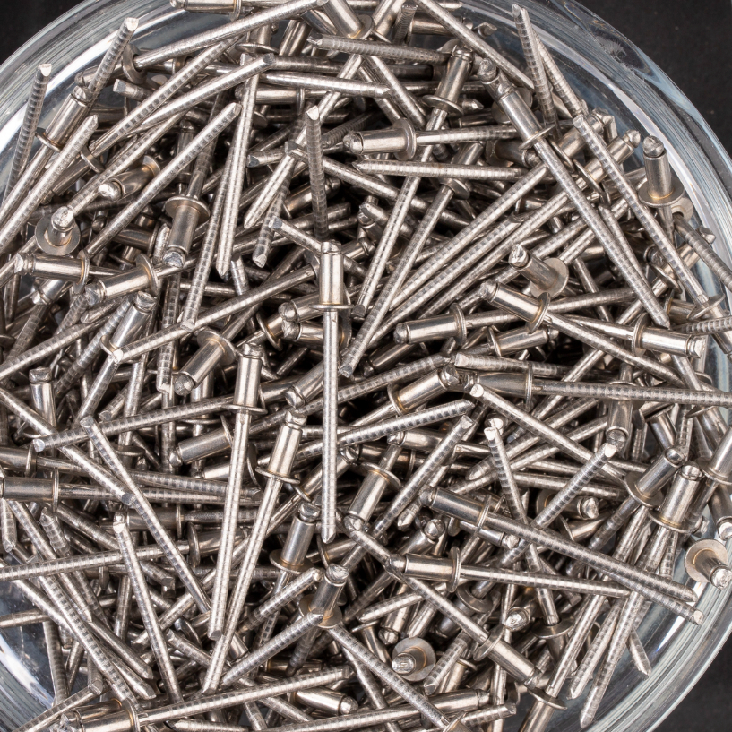 500 rivets standards à inox A2/inox A2 à tête plate à Ø3,2x6mm - SCELL-IT - BTD3206