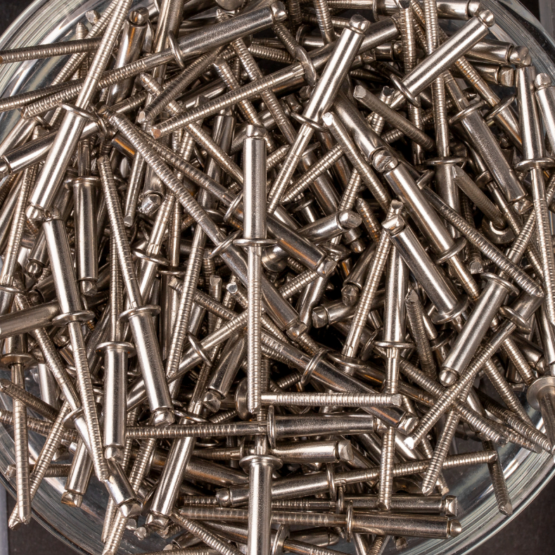 250 rivets standards à inox A2/inox A2 à tête plate à Ø4x16mm - SCELL-IT - BTD4016