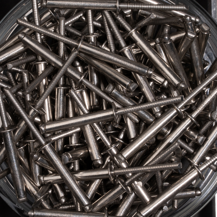 250 rivets standards à inox A2/inox A2 à tête plate à Ø4,8x30mm - SCELL-IT - BTD4830