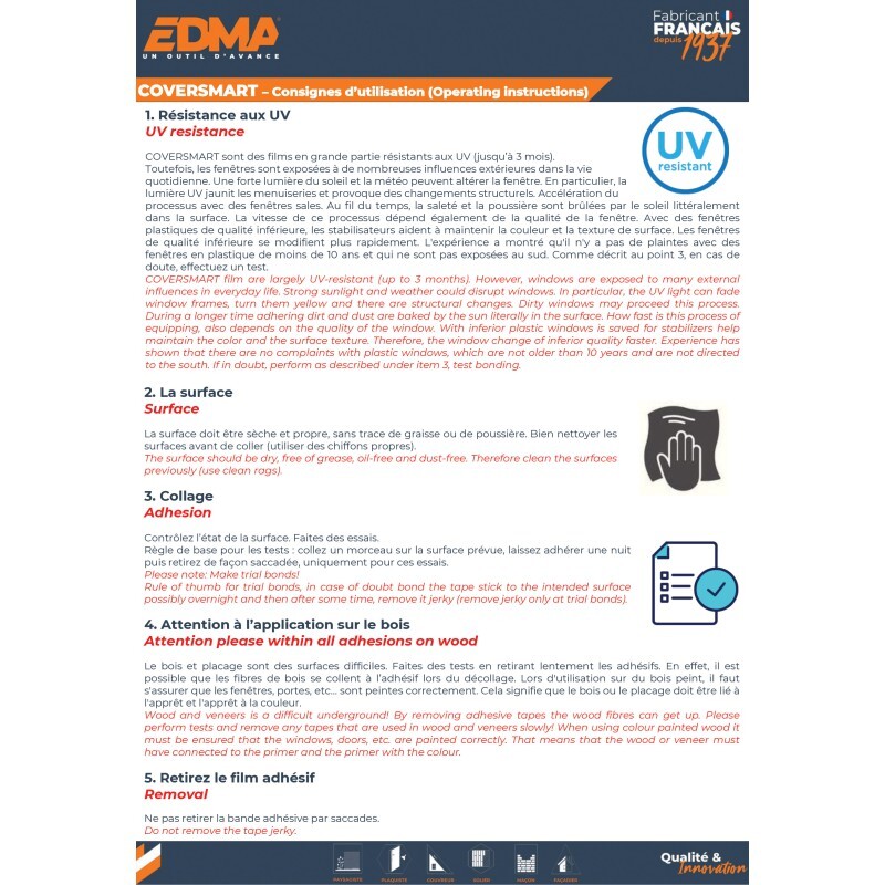 COVERSMART 160 - Film de protection autoadhésif extensible et ajustable - EDMA - 179155