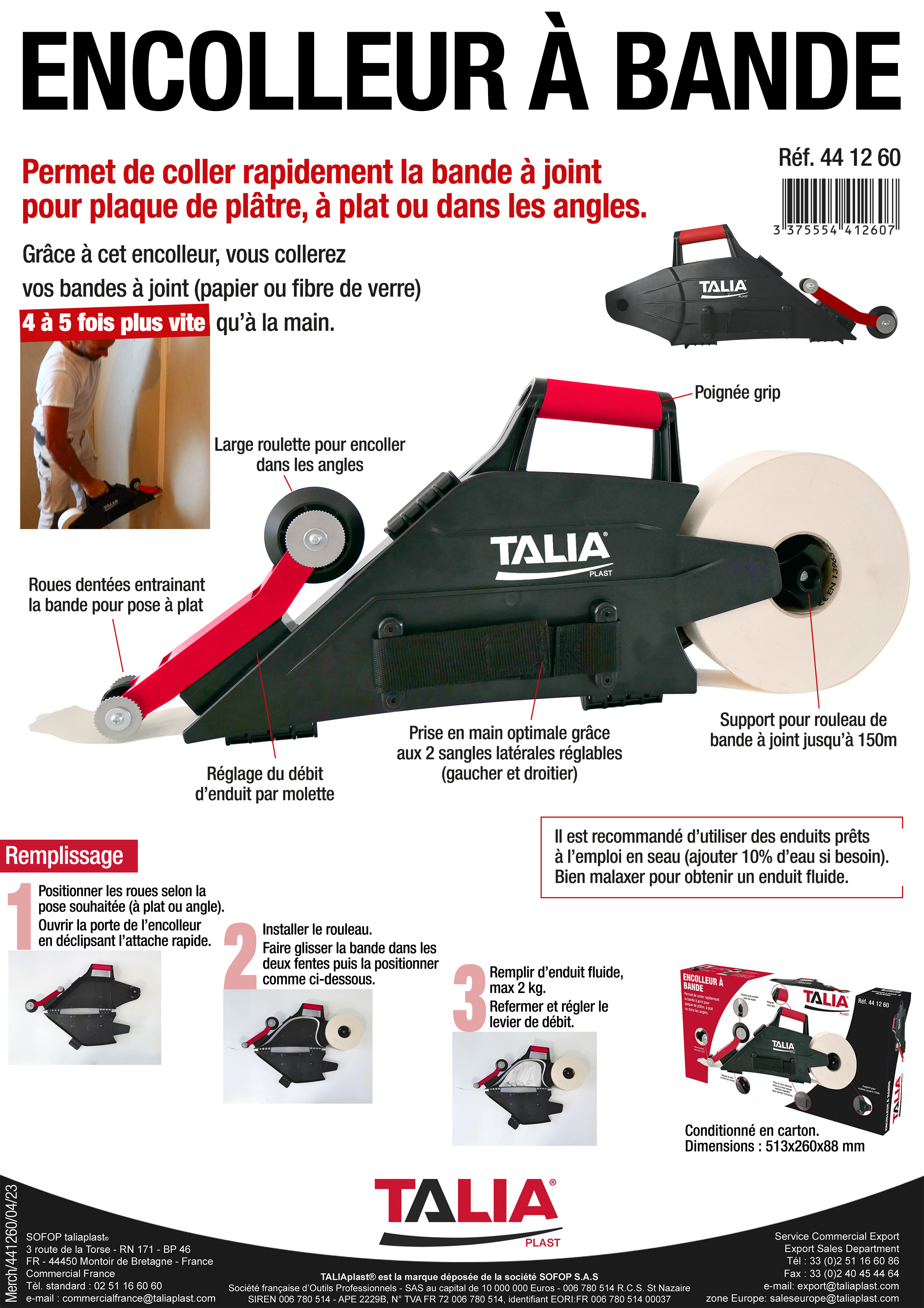 ENCOLLEUR A BANDES TALIAPLAST - 441260