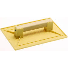 Taloche ABS jaune 1er choix manche bois Rect 27x18 VINMER - 051307