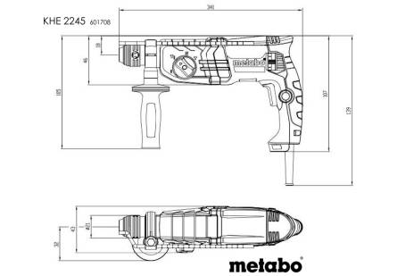 Marteau perforateur burineur SDS Plus KHE 2245  - METABO - 601708500