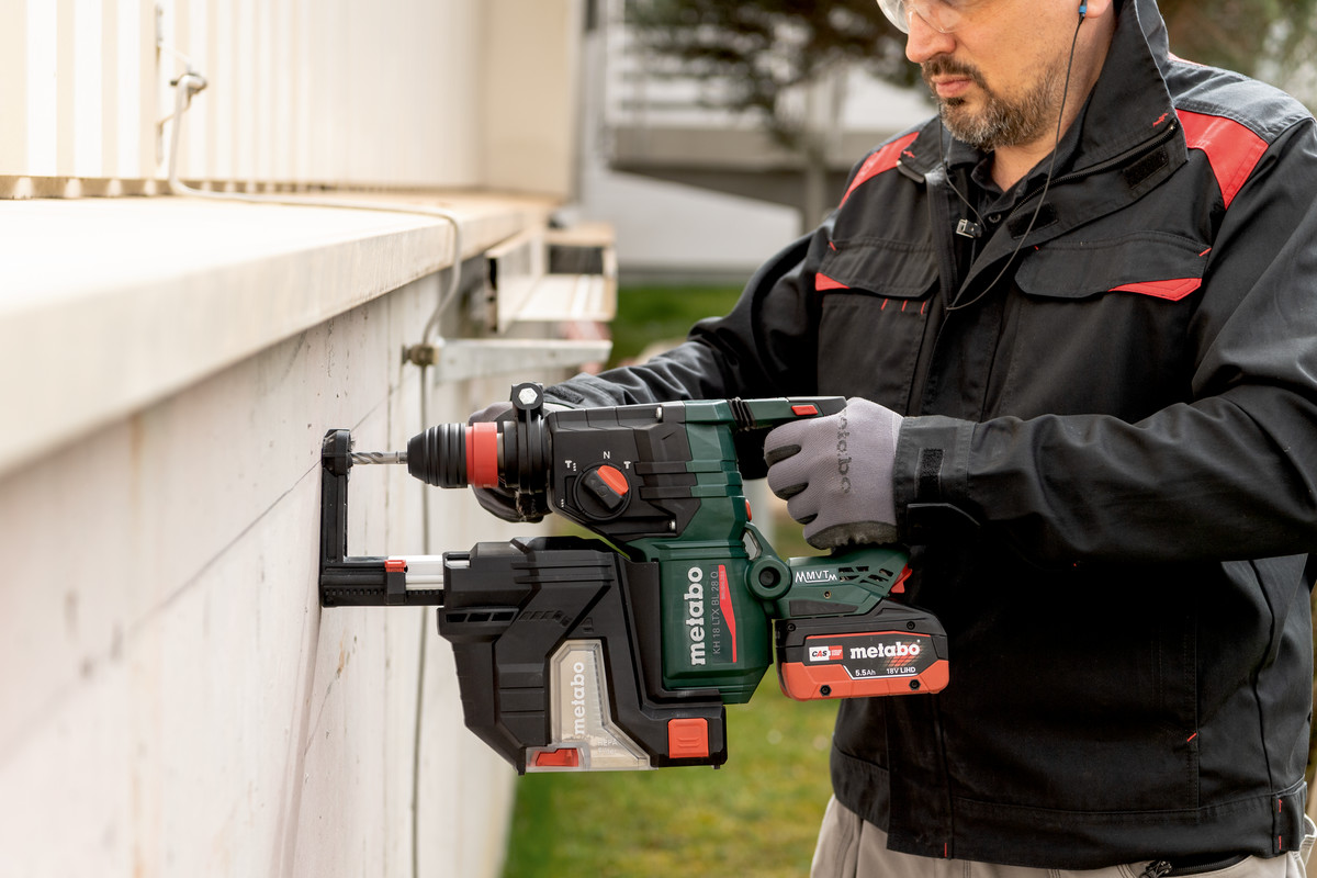 Marteau perforateur burineur 18 V KH 18 LTX 28 BL Quick + ISA 18 LTX 28  - METABO - 601715930