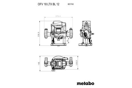 Défonceuse 18V OFV 18 LTX BL 12 avec batteries et chargeur - METABO - 601743660