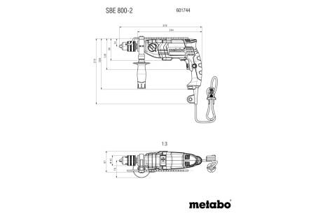 Perceuse à percussion SBE 800 - METABO - 601744510
