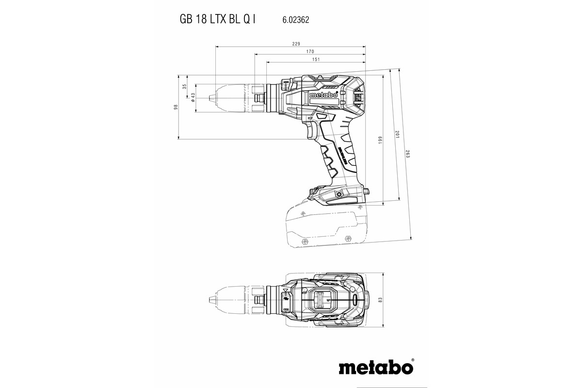 Taraudeuse 18 V GB 18 LTX BL Q I - METABO - 602362840