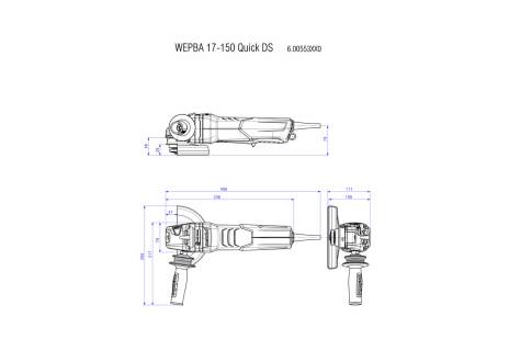 Meuleuse 150 mm WEPBA 19-150 Q DS M-Brush - METABO - 613117000