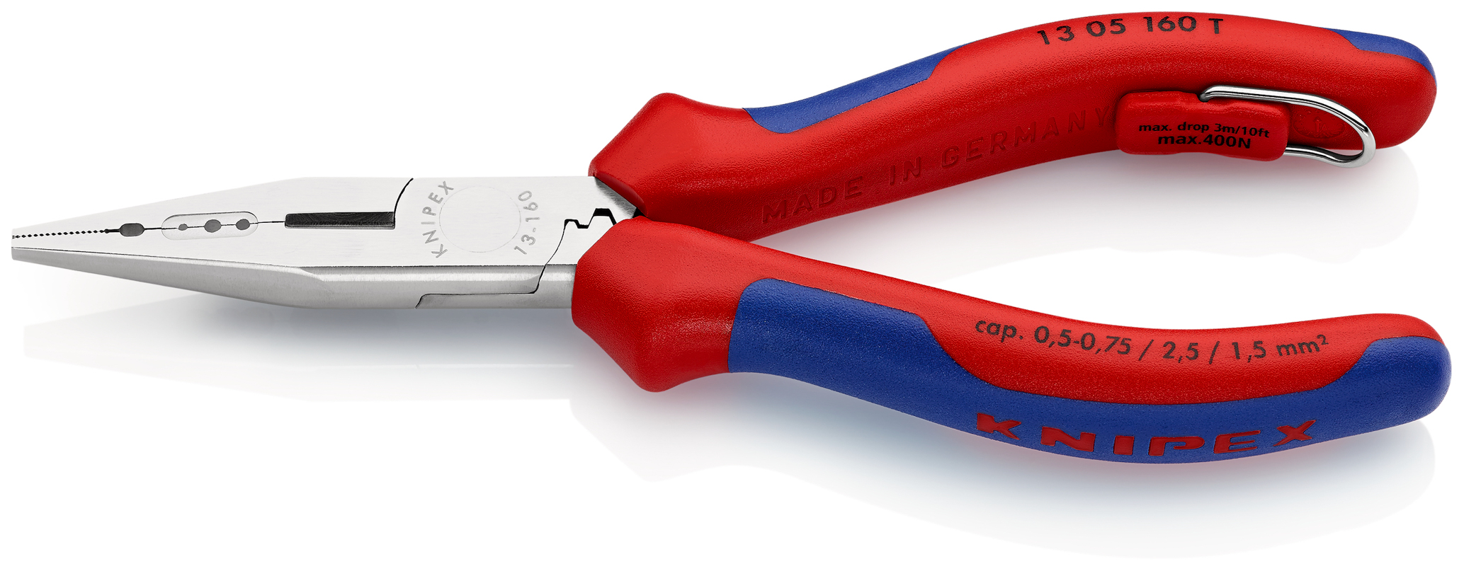 Pince multifonct 160mm chrome antichute KNIPEX - 13 05 160 T BK