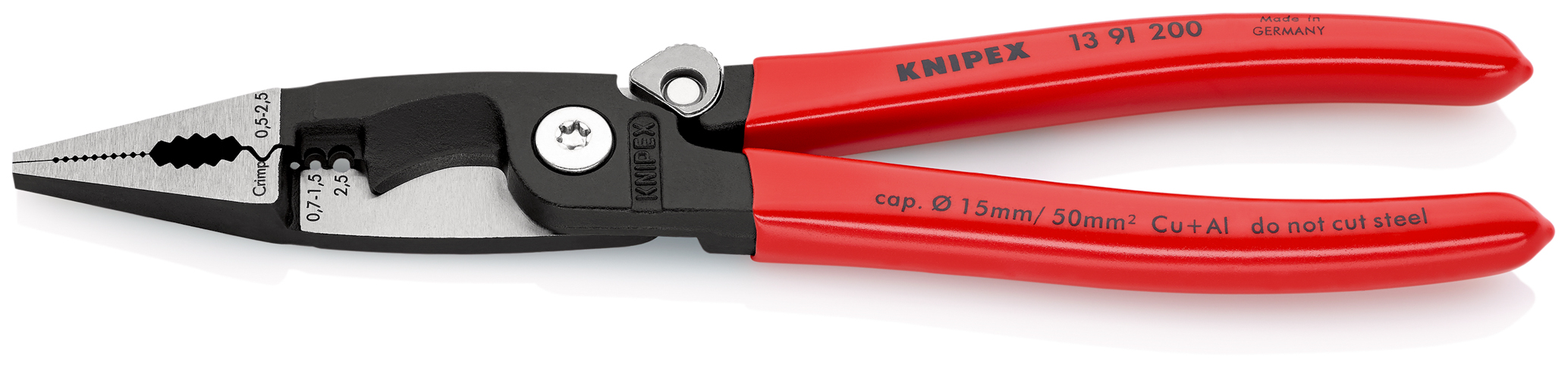 Pince multifonction gaine pvc ressort KNIPEX - 13 91 200