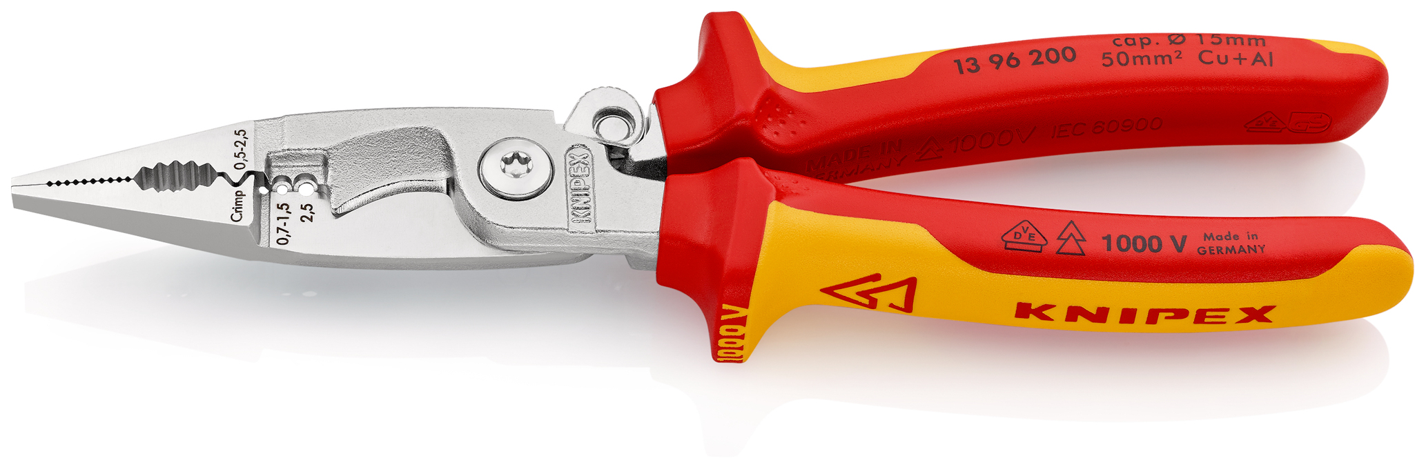 Pince pour installations électriques 1000v KNIPEX - 13 96 200