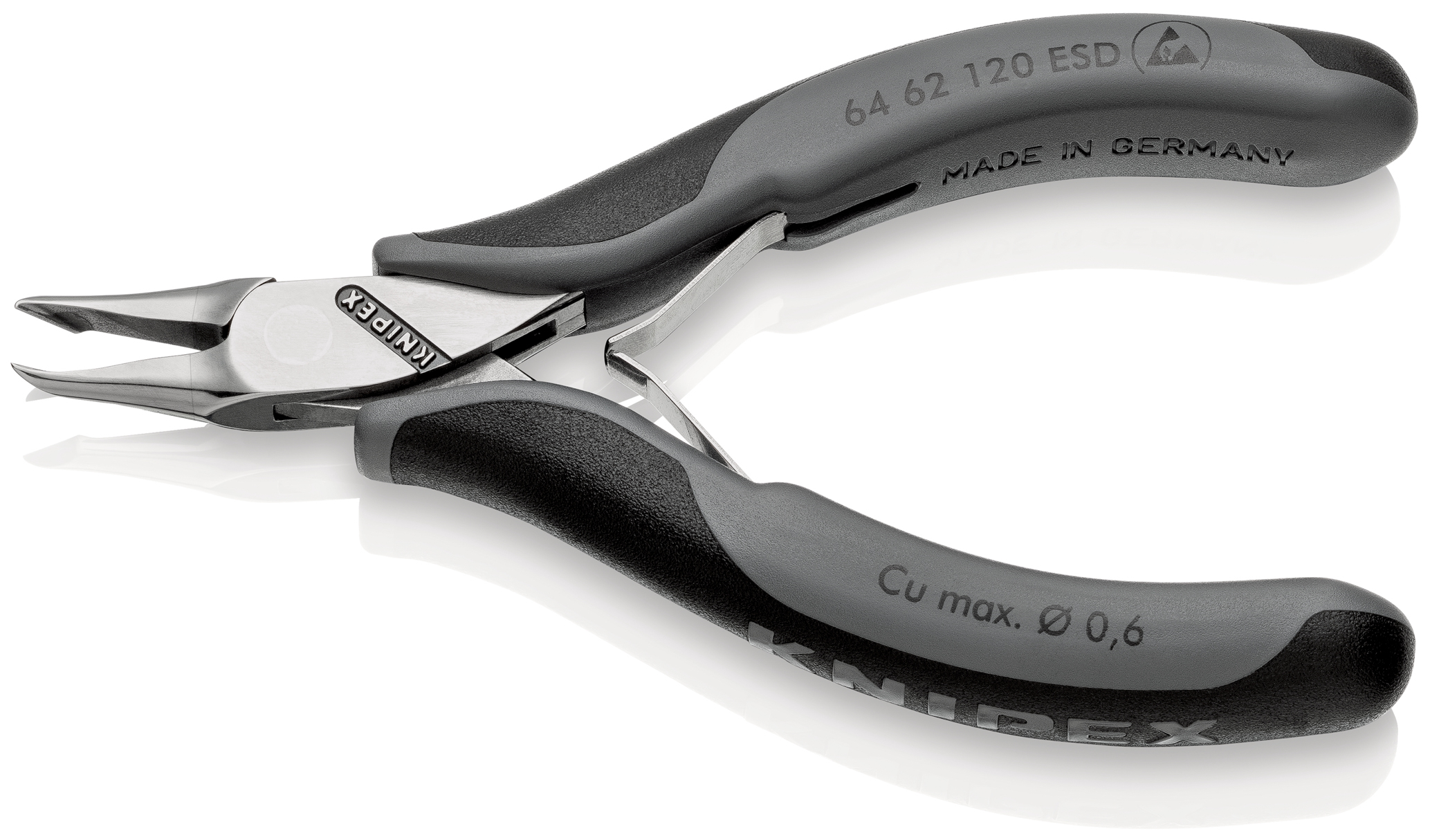 Pince cpte devant 120mm electro 65° esd KNIPEX - 64 62 120 ESD