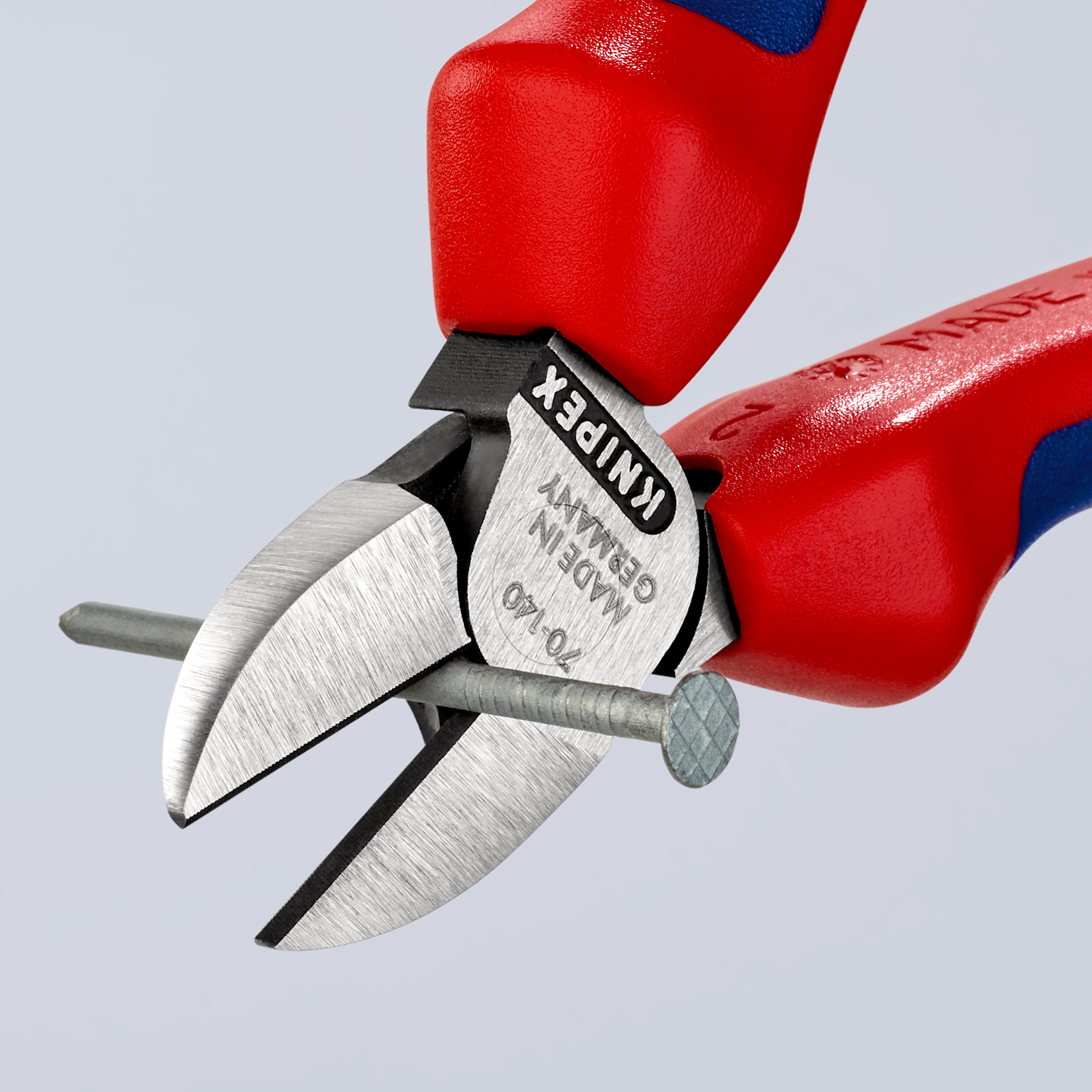 Pince coupante cote 140mm bimatiere - Sur carte - KNIPEX - 70 02 140 SB