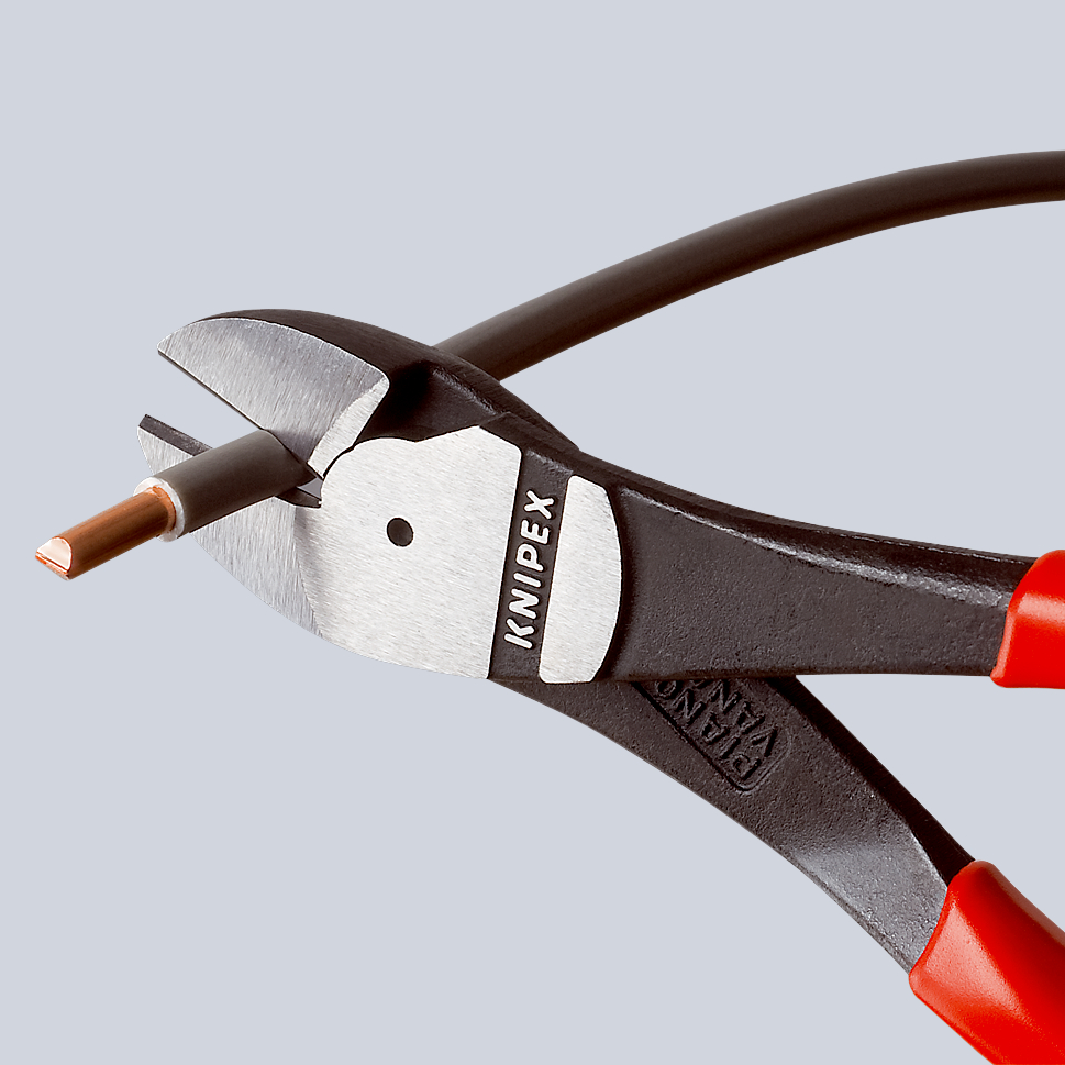 Pince coupante acier Ø 3,8 mm forte démultiplication KNIPEX - 74 02 180