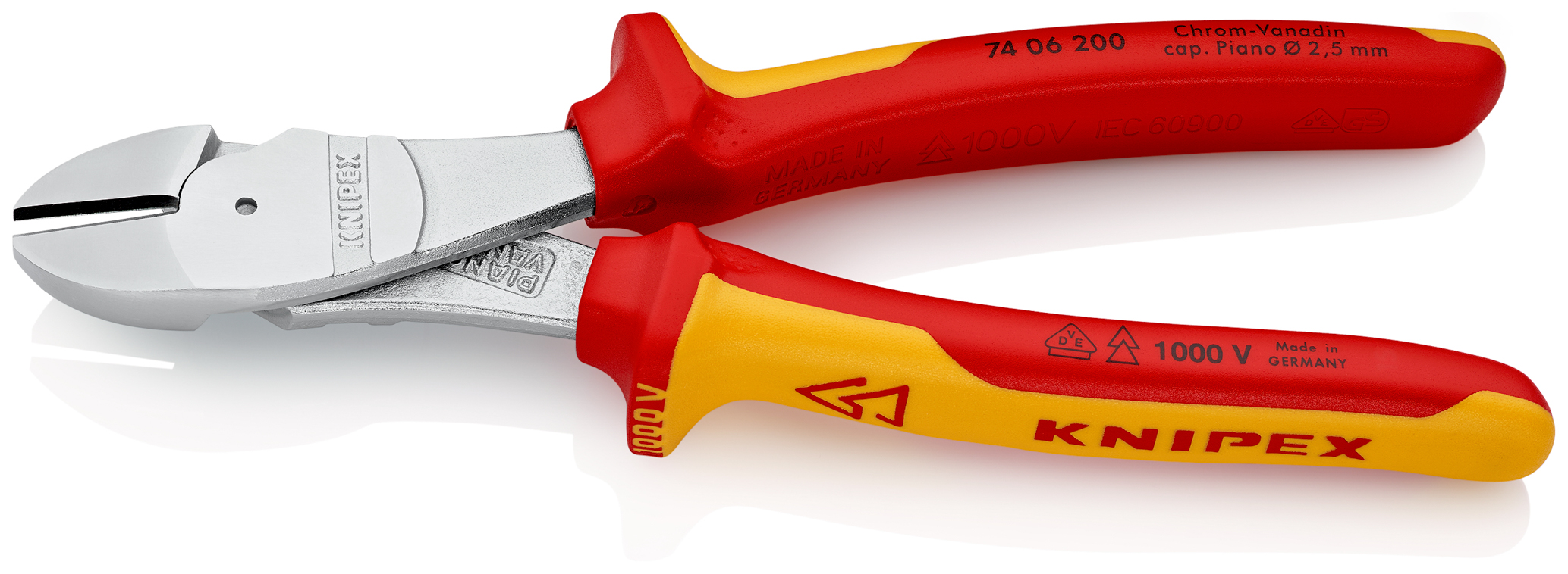 Pce cpte cte fte demult 200mm chr. 1000v KNIPEX - 74 06 200
