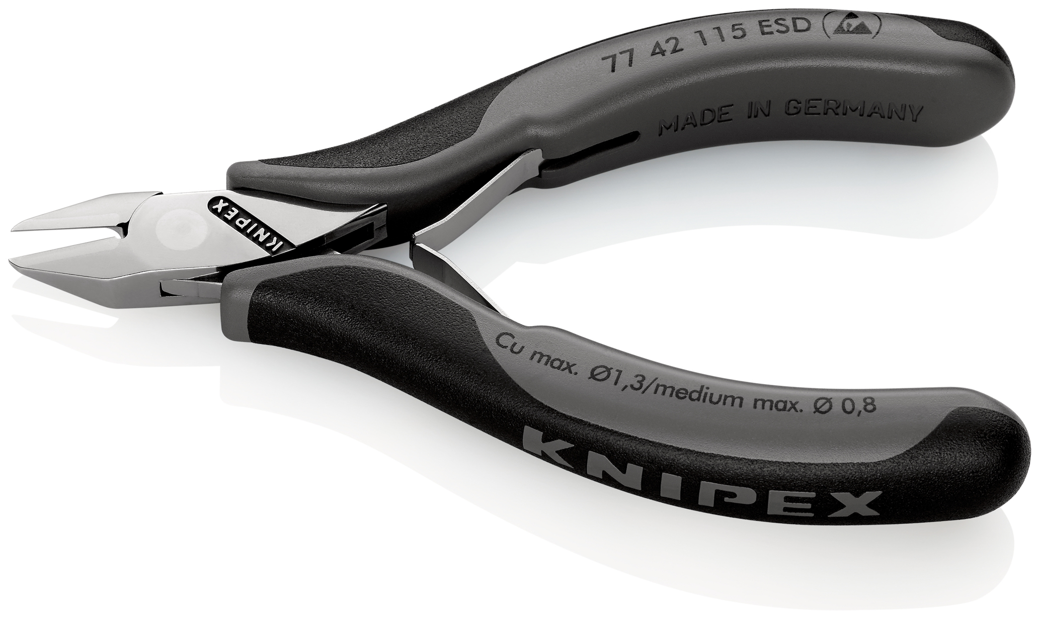 Pince coupante cote electro 115mm esd KNIPEX - 77 42 115 ESD