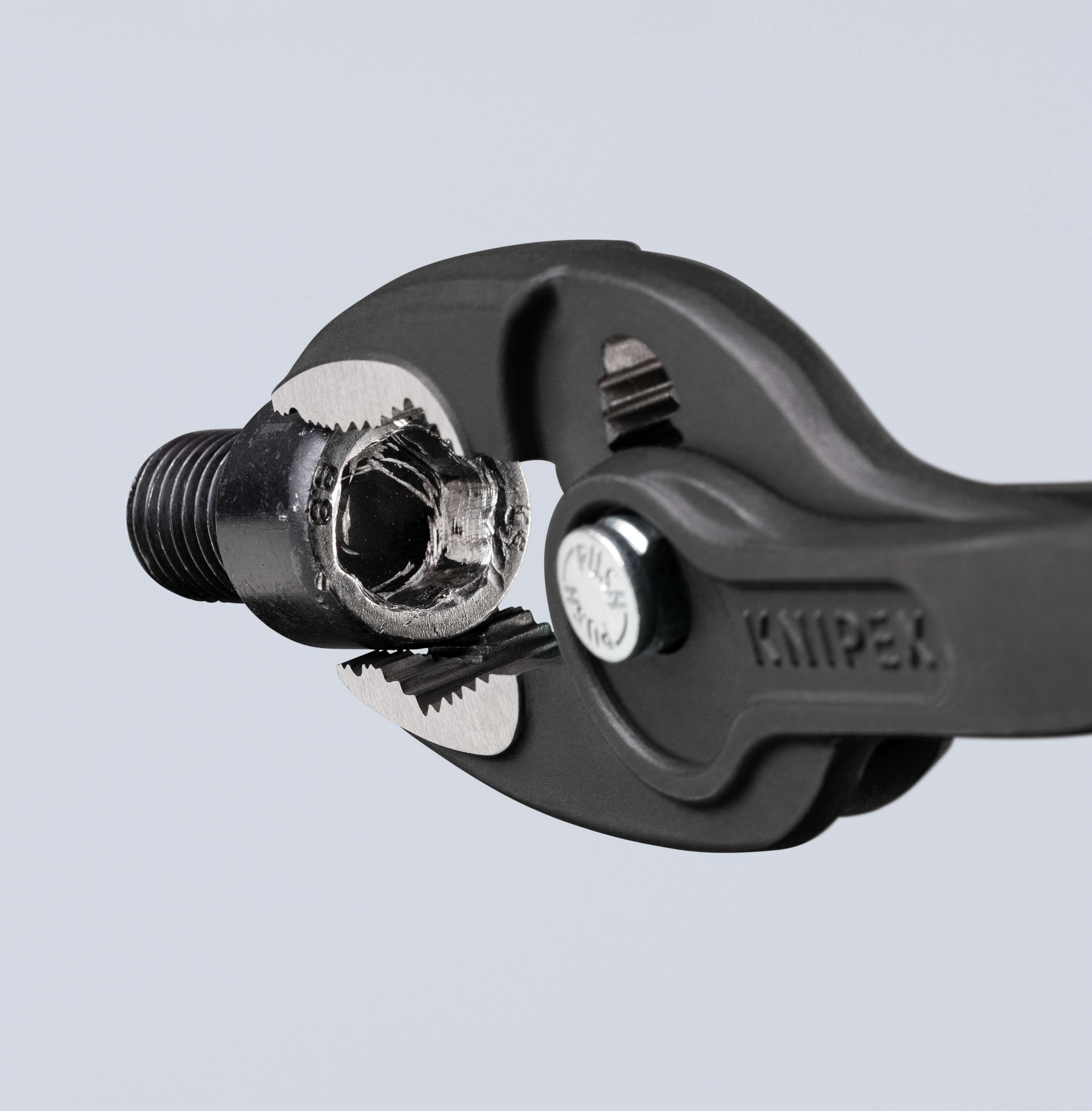 Pince multiprise frontale et latérale Twingrip 200mm - Gainage PVC - Tête polie - Sur carte - KNIPEX - 8201200SB