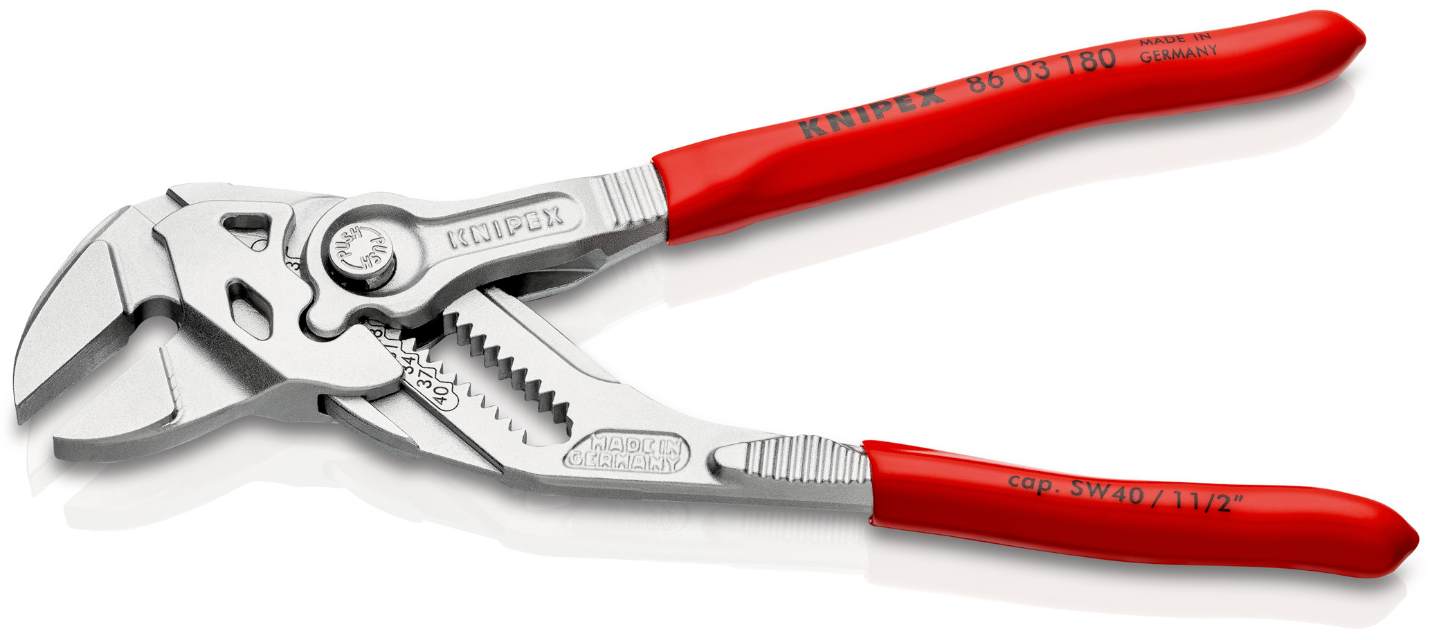 Pince-clé - chromée, 180 mm - KNIPEX - 86 03 180