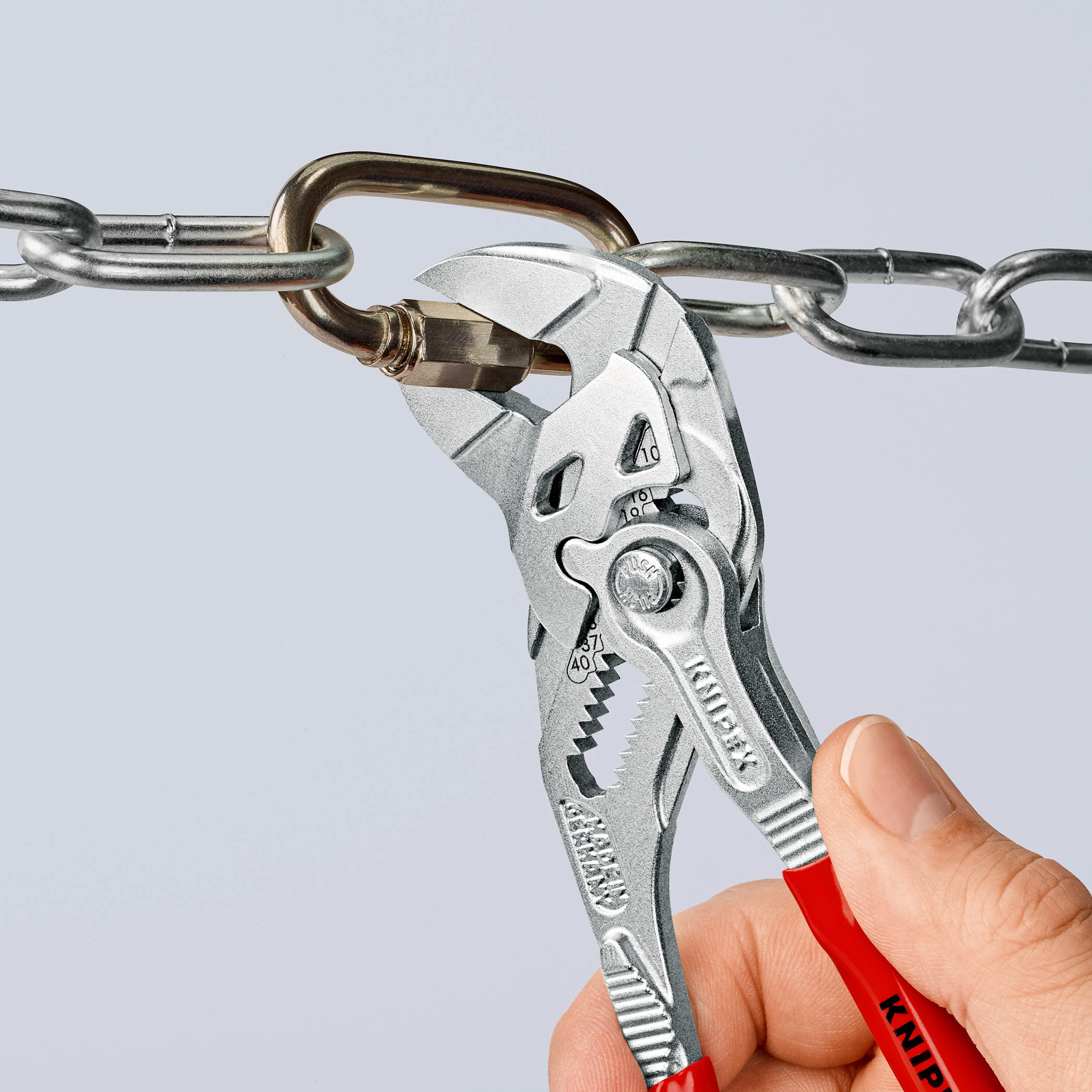 Pince-clé - chromée, 180 mm - KNIPEX - 86 03 180