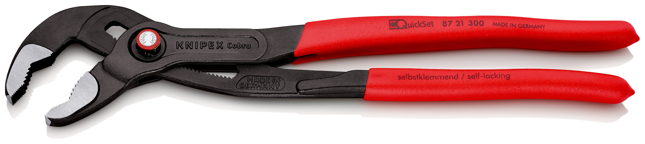 Pince multiprise de pointe Cobra® Quickset - 300 mm, ouverture de 70 mm - KNIPEX - 87 21 300