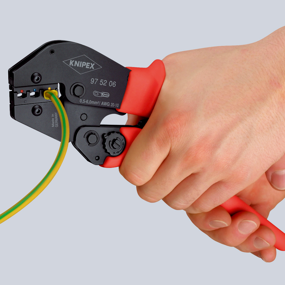 Pince sertir prise a 2 mains av 1 profil KNIPEX - 97 52 09 SB