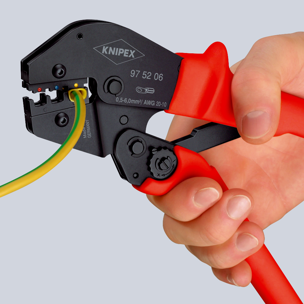 Pince sertir prise a 2 mains av 1 profil KNIPEX - 97 52 09