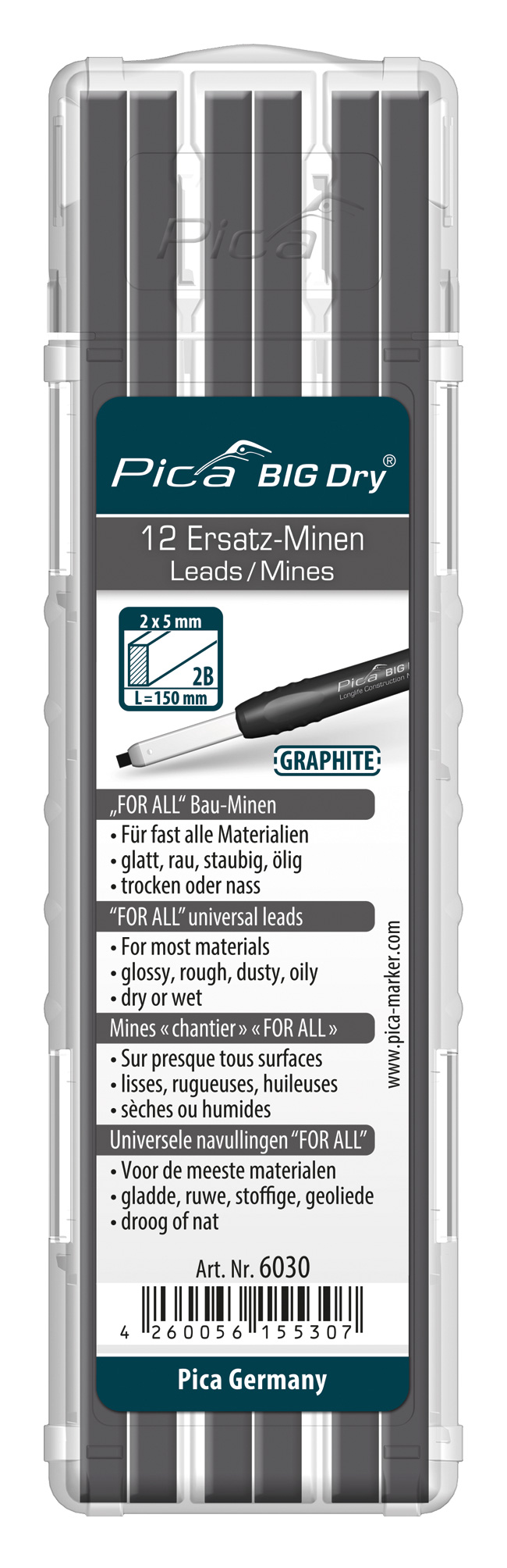 Etui de 12 mines pica big dry for all PICA - 6030