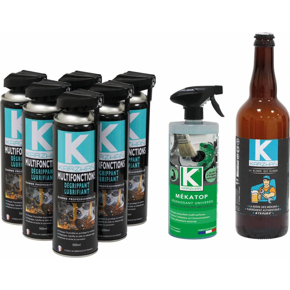 Dégrippant, lubrifiant multifonctions - Lot de 6 - KARZHAN - 24500.06