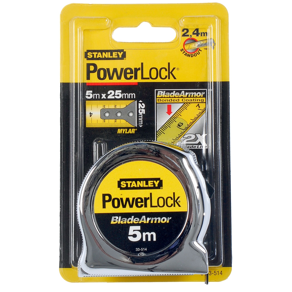 Mesure Blade Armor 5 m x 25 mm Powerlock - 0-33-514 - STANLEY