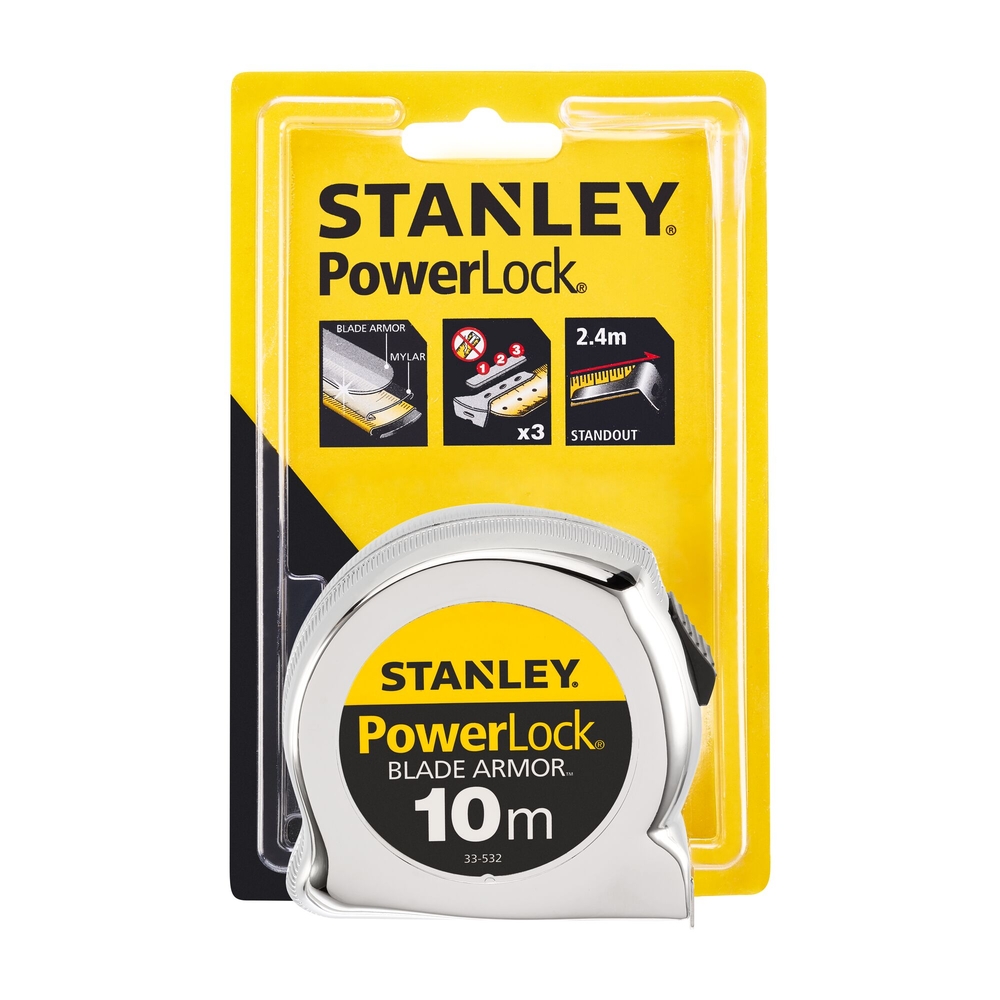Mesure Blade Armor 10 m x 25 mm Powerlock - 0-33-532 - STANLEY