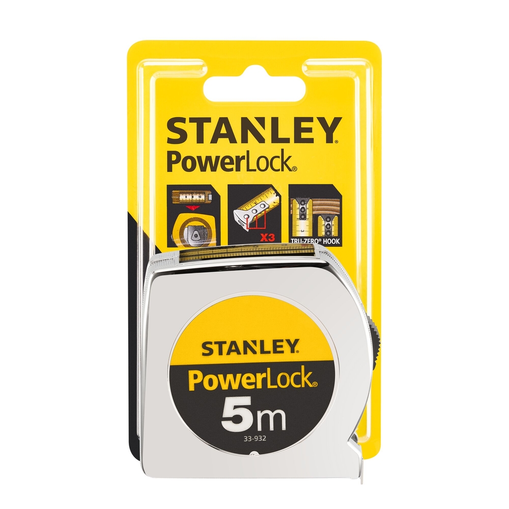 Mesure 5 m x 19 mm Powerlock lecture directe - 0-33-932 - STANLEY