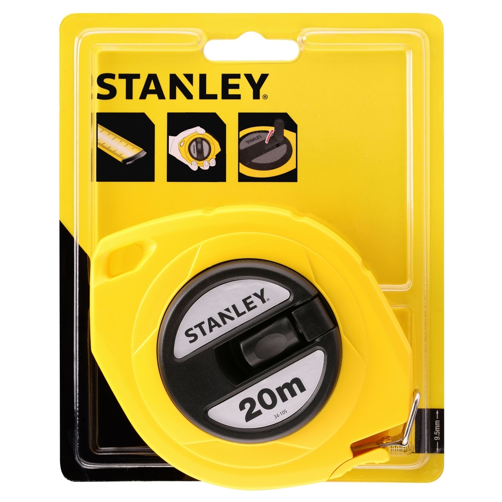 Mesure longue 20 x 9,5 mm ruban acier  - 0-34-105 - STANLEY