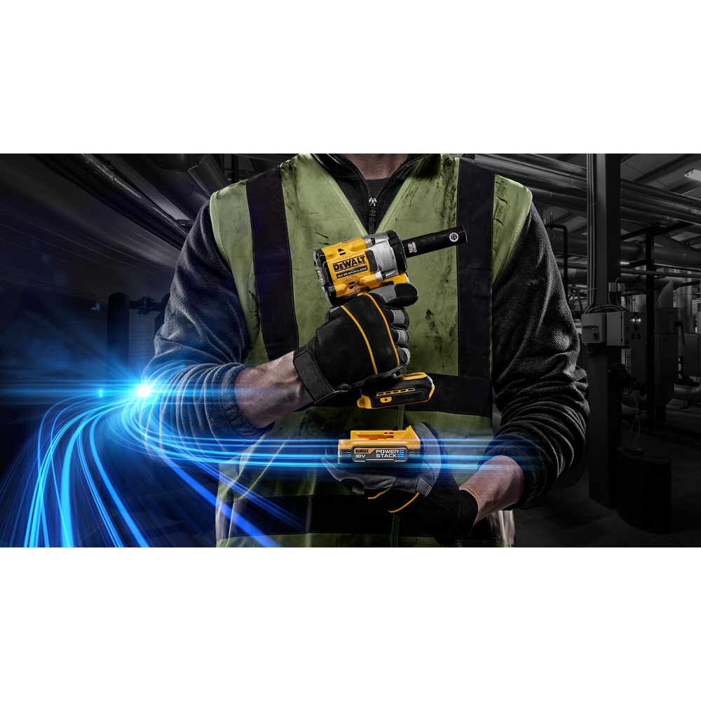 Boulonneuse 1/2'' XR 18V 1,7 Ah Brushless 406 Nm - jonc de sécurité - POWERSTACK - DCF921E2T-QW - DEWALT