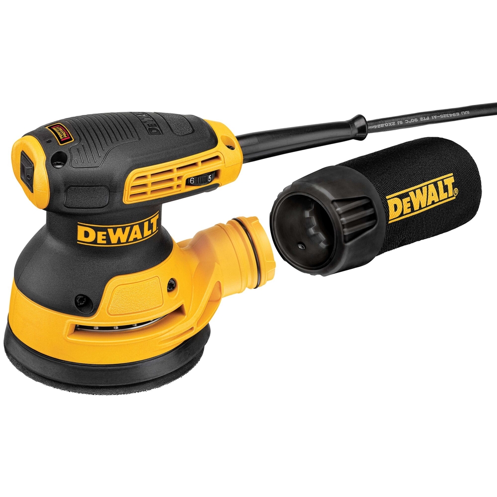 Ponceuse excentrique 280 W 125 mm - sac à poussière + adaptateur aspirateur - DWE6423-QS - DEWALT
