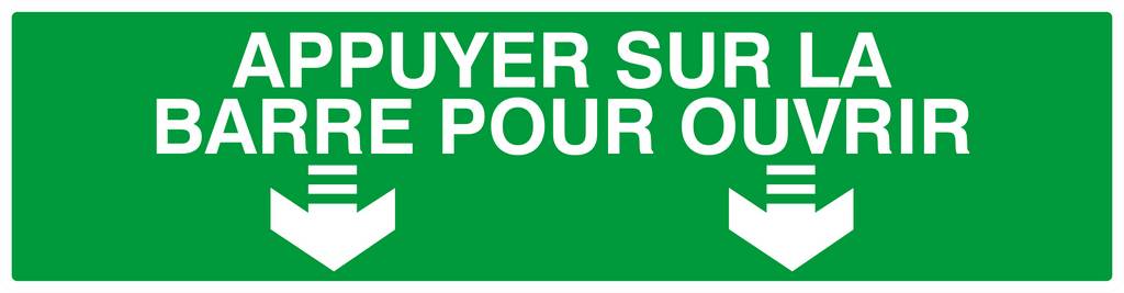 APPUYER SUR LA BARRE POUR OUVRIR 200x52mm TALIAPLAST - 620421