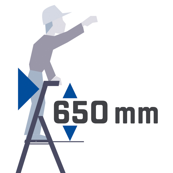 MARCHEPIED PRO 3 MARCHES ACCÈS À 2.66M - TUBESCA COMABI - 02370003