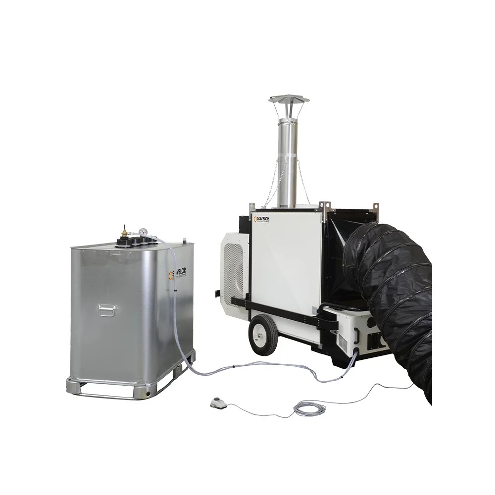 Chauffage à air pulsé fixe 185.5 kW au fuel ou gaz SOVELOR - TITAN190