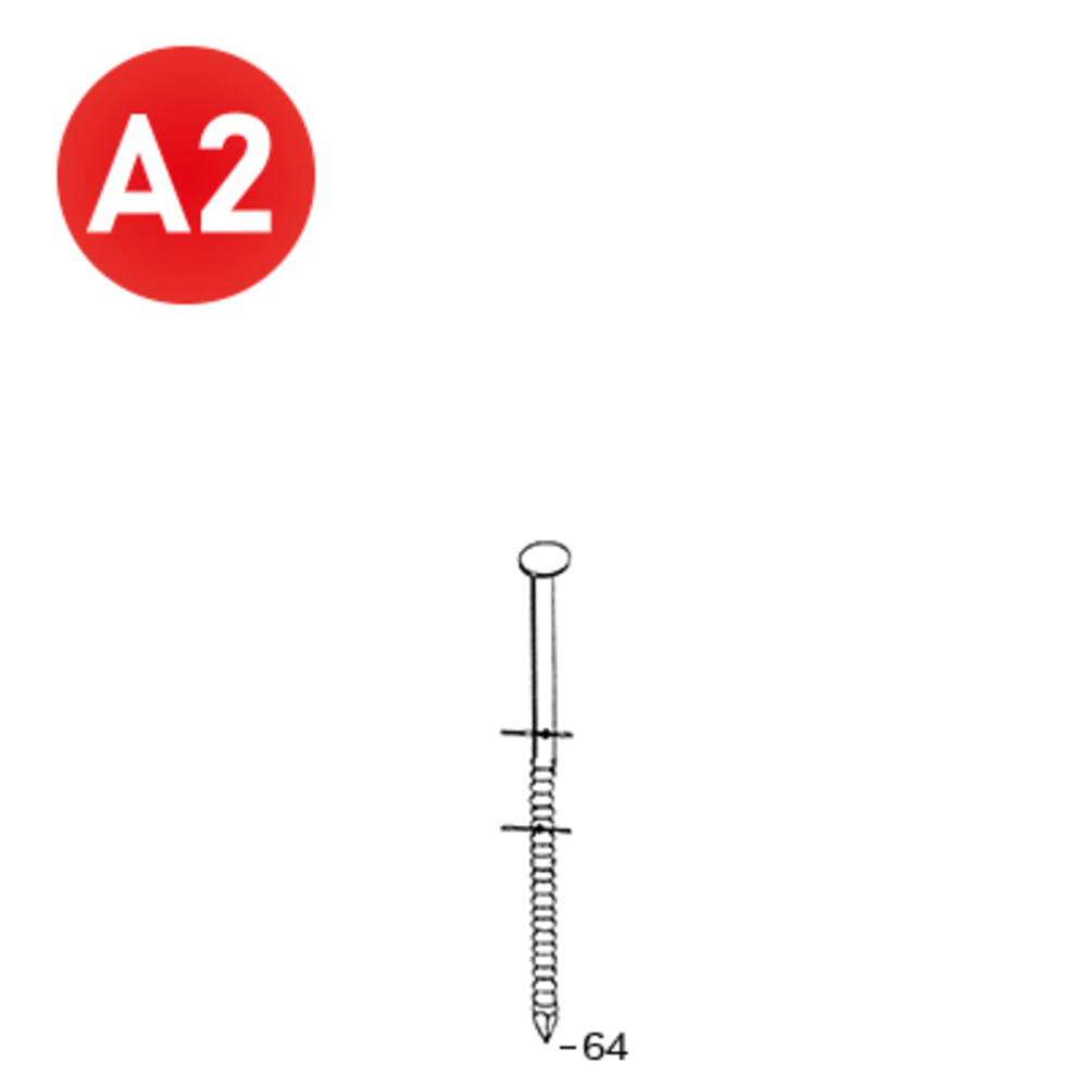 7200 COILS 25/27 X 64 ANNELÉES INOX - ALSAFIX - 16F25649