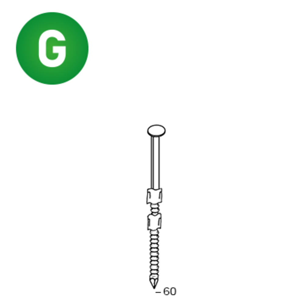 2200 POINTES 20° 29 X 60 ANNELÉES GALVA - ALSAFIX - 20290606