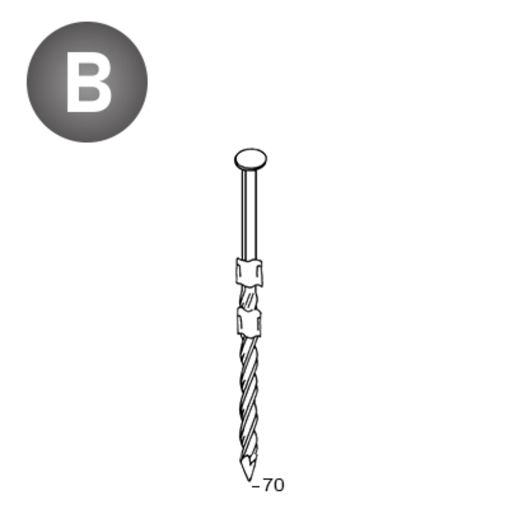 2200 POINTES 20° 29 X 70 TORSADÉES - ALSAFIX - 20290703