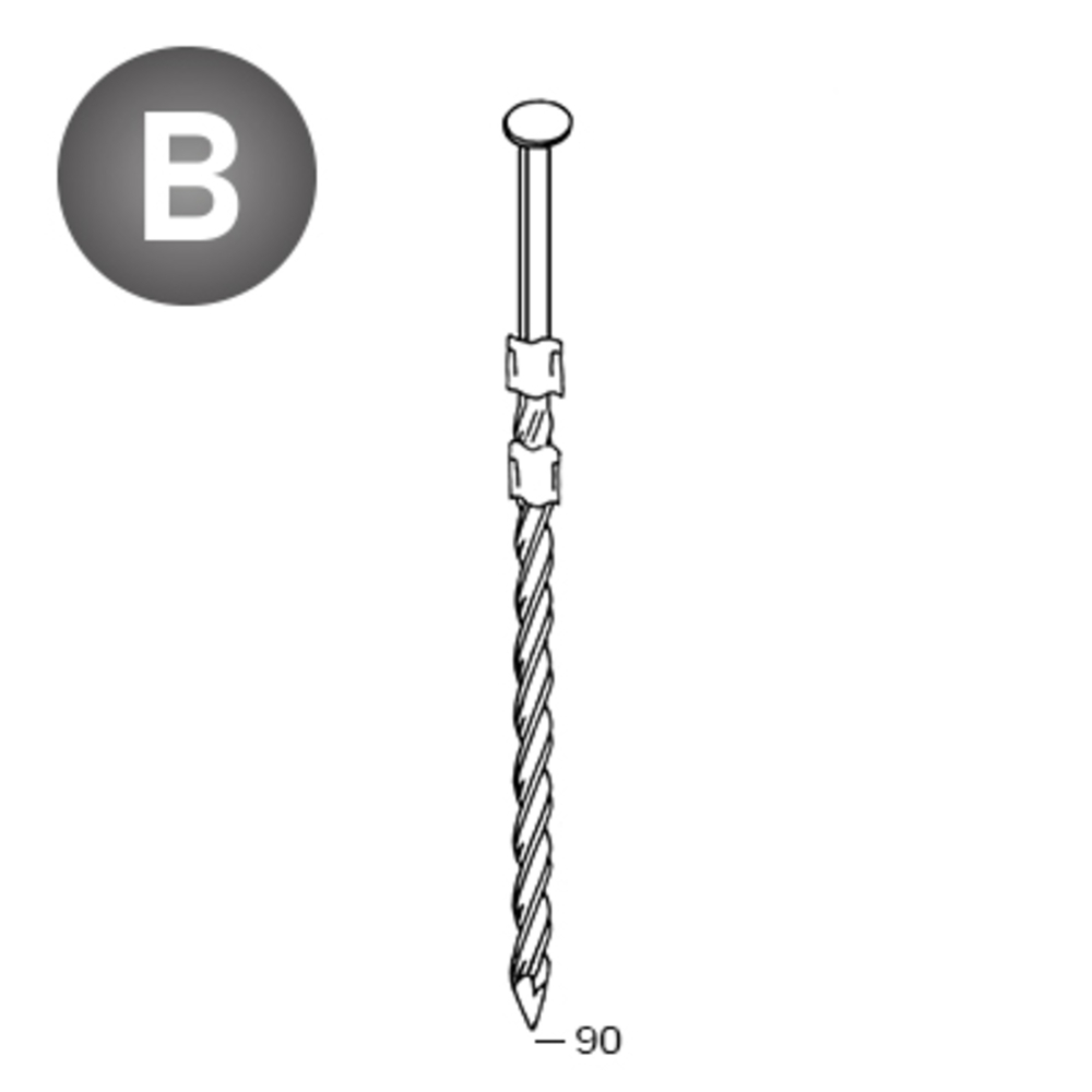 2200 POINTES 20° 31 X 90 TORSADÉES - ALSAFIX - 20310903