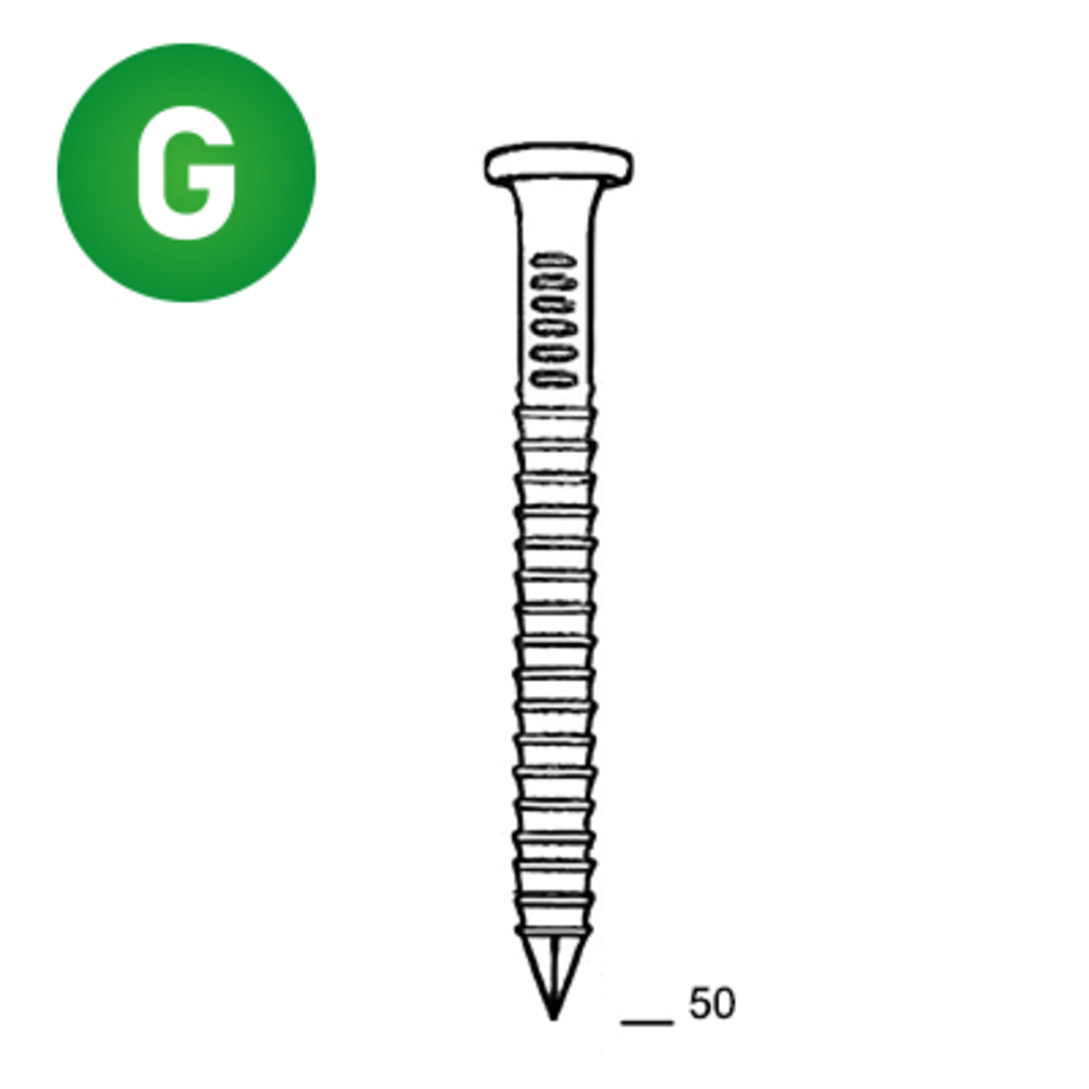 2000 POINTES BANDES 40 X 50 ANNELÉES GALVA - ALSAFIX - 20400506