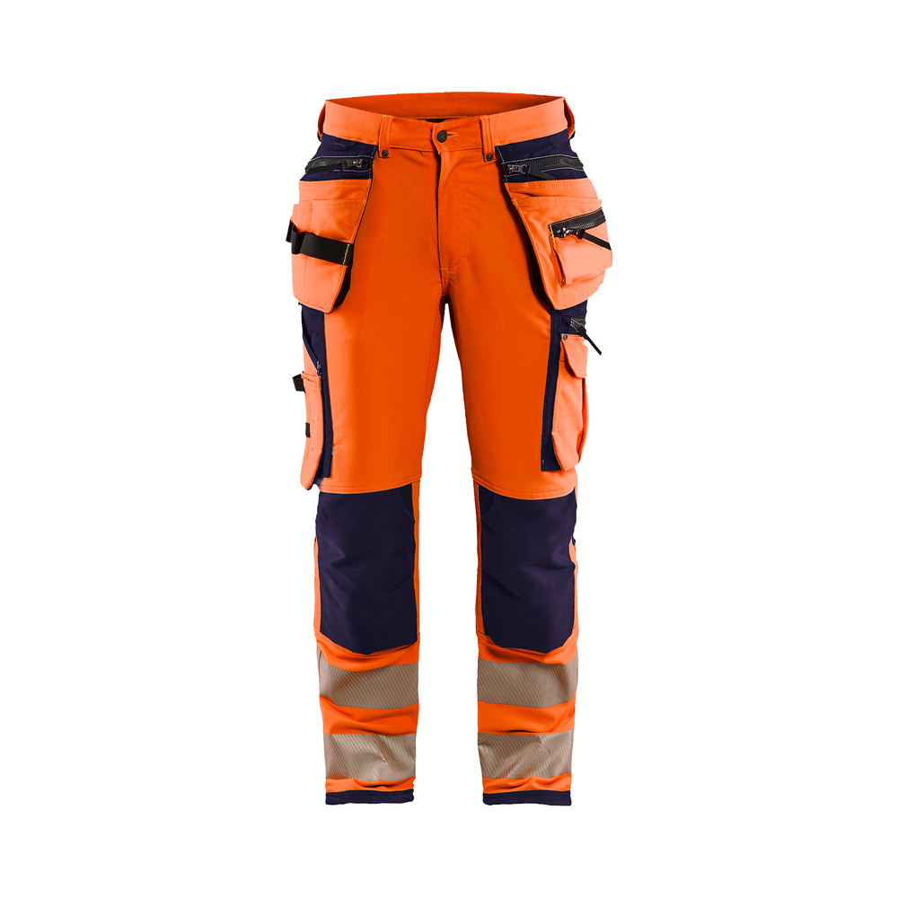 Pantalon artisan haute-visibilité stretch 4D 1997 Orange fluo/Marine Blaklader - 199716425389C