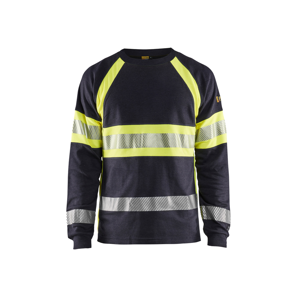 T-shirt manches longues retardant flamme inhérent Blåkläder 3484 Marine/Jaune fluo Blaklader - 348417618933