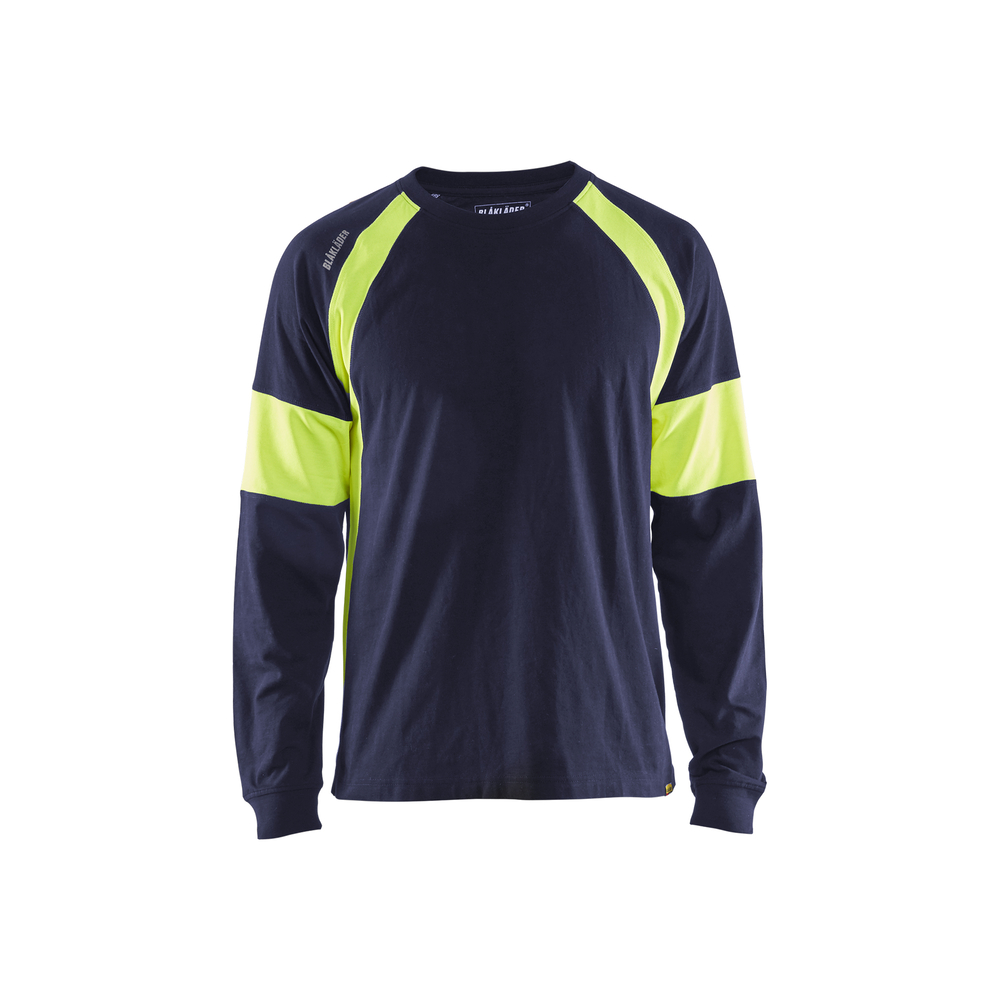 T-shirt manches longues Blåkläder 3520 Marine/Jaune fluo Blaklader - 352010308833
